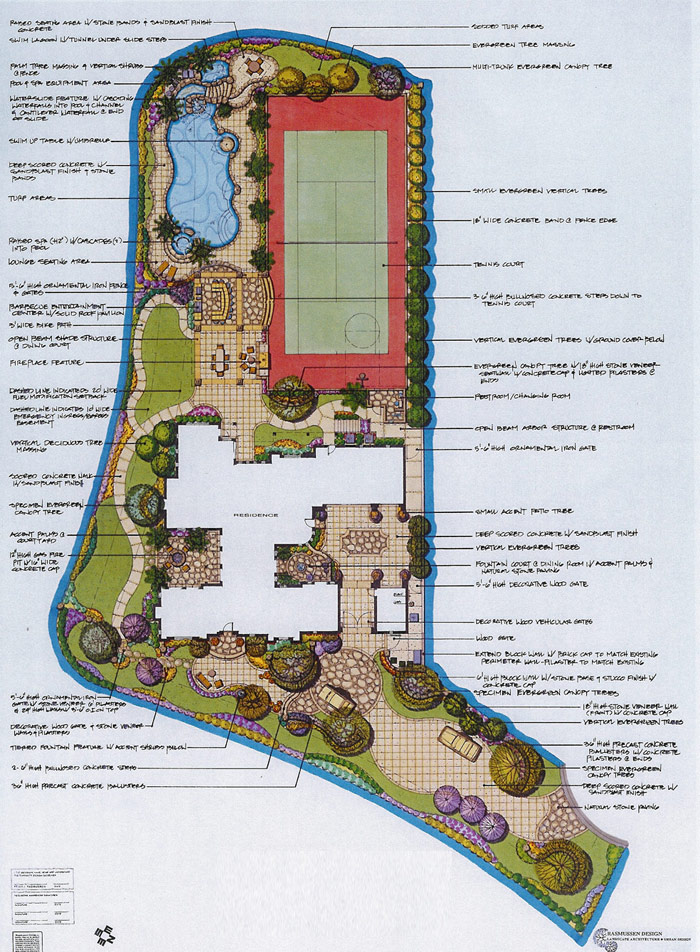 Rasmussen Design - A professional Landscape Architectural design firm established in Orange County California specializing in Custom Residential and Estate design